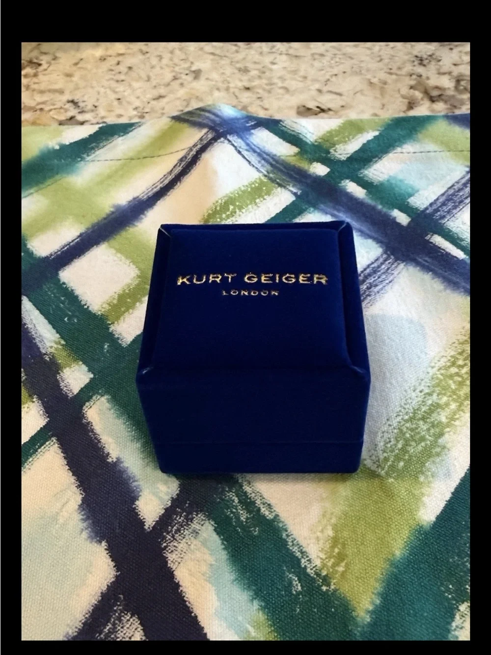 NEW KURT GEIGER LONDON Faux Pearl Crystal Goldtone Band Ring, Size 7 or 8